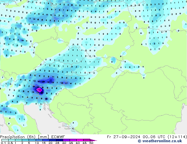 Z500/Regen(+SLP)/Z850 ECMWF vr 27.09.2024 06 UTC