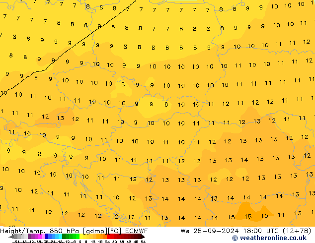 Z500/Rain (+SLP)/Z850 ECMWF We 25.09.2024 18 UTC