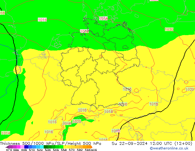 Thck 500-1000hPa ECMWF Dom 22.09.2024 12 UTC