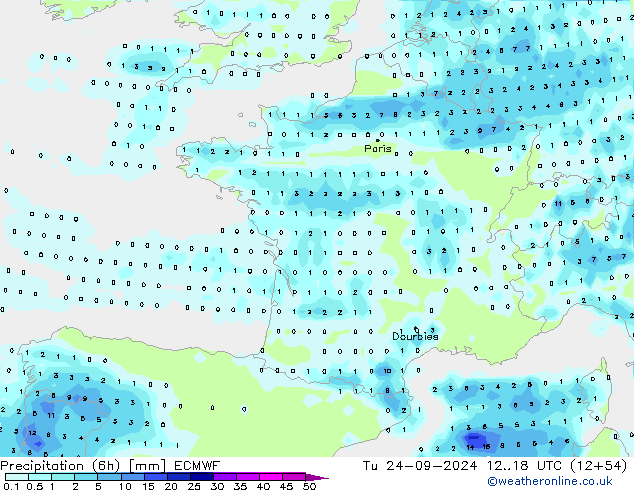 Z500/Rain (+SLP)/Z850 ECMWF mar 24.09.2024 18 UTC