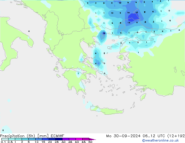 Z500/Rain (+SLP)/Z850 ECMWF lun 30.09.2024 12 UTC