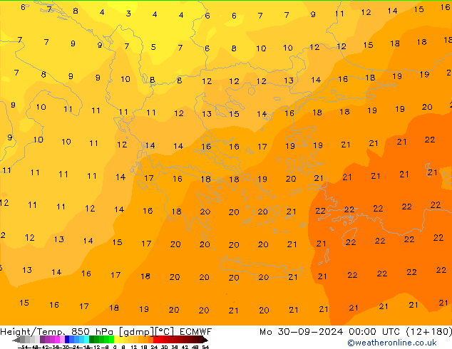 Z500/Rain (+SLP)/Z850 ECMWF pon. 30.09.2024 00 UTC