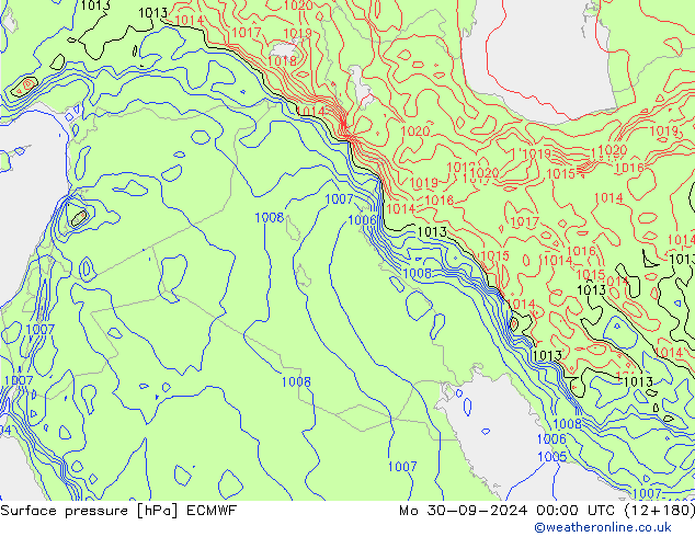 Bodendruck ECMWF Mo 30.09.2024 00 UTC