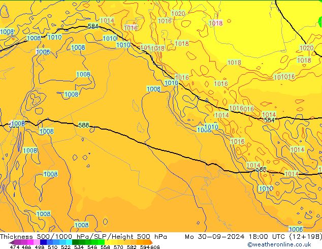 Thck 500-1000hPa ECMWF Mo 30.09.2024 18 UTC
