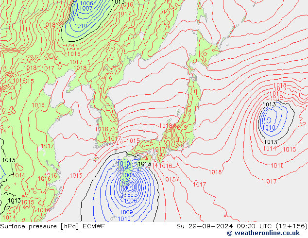 Yer basıncı ECMWF Paz 29.09.2024 00 UTC