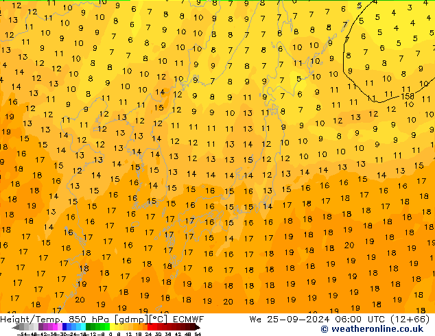 Z500/Rain (+SLP)/Z850 ECMWF mié 25.09.2024 06 UTC