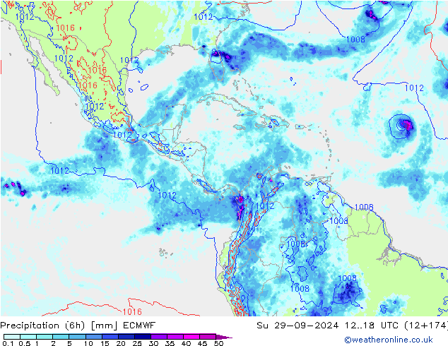 Z500/Rain (+SLP)/Z850 ECMWF Ne 29.09.2024 18 UTC