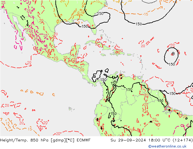 Z500/Rain (+SLP)/Z850 ECMWF Ne 29.09.2024 18 UTC