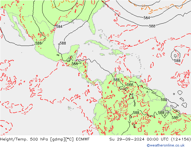 Z500/Rain (+SLP)/Z850 ECMWF Вс 29.09.2024 00 UTC