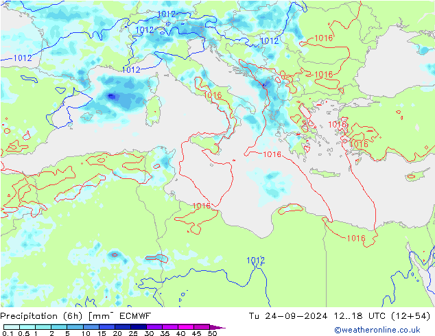 Z500/Rain (+SLP)/Z850 ECMWF  24.09.2024 18 UTC