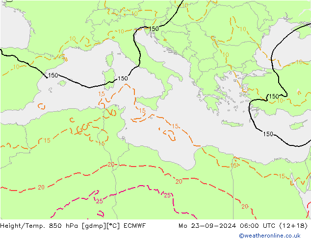 Z500/Rain (+SLP)/Z850 ECMWF lun 23.09.2024 06 UTC