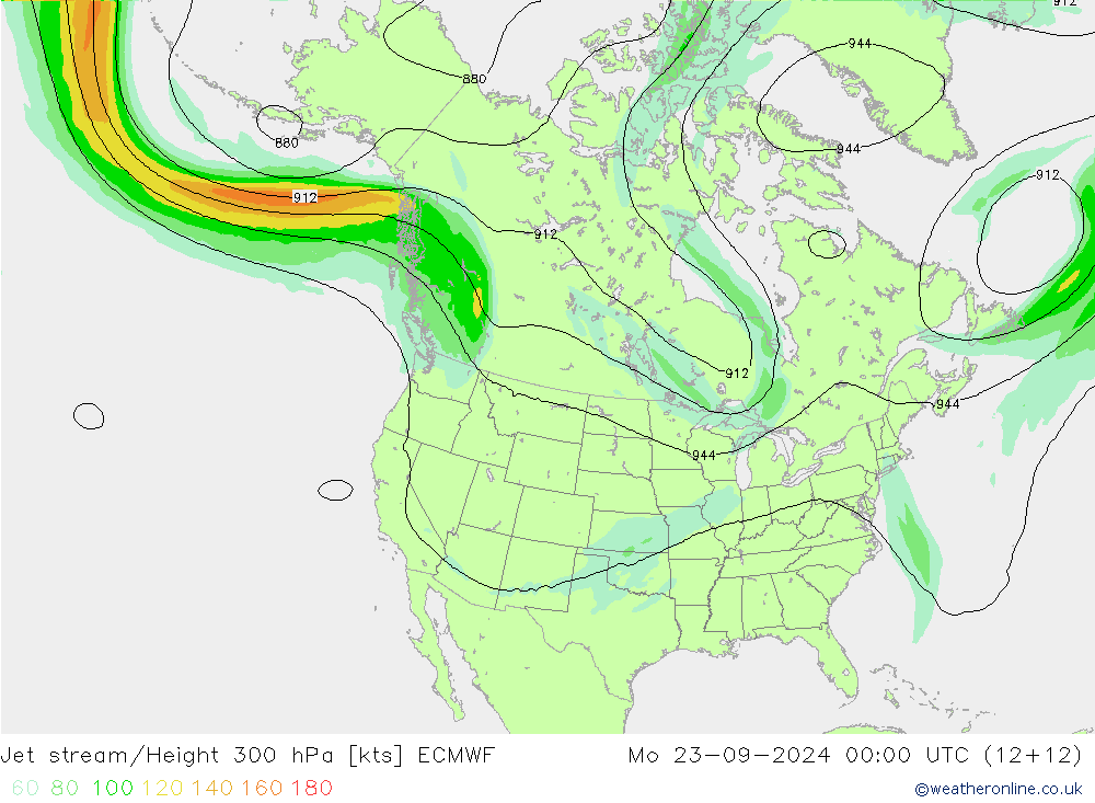 Polarjet ECMWF Mo 23.09.2024 00 UTC