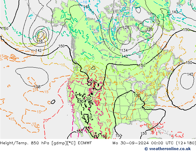 Z500/Rain (+SLP)/Z850 ECMWF Seg 30.09.2024 00 UTC