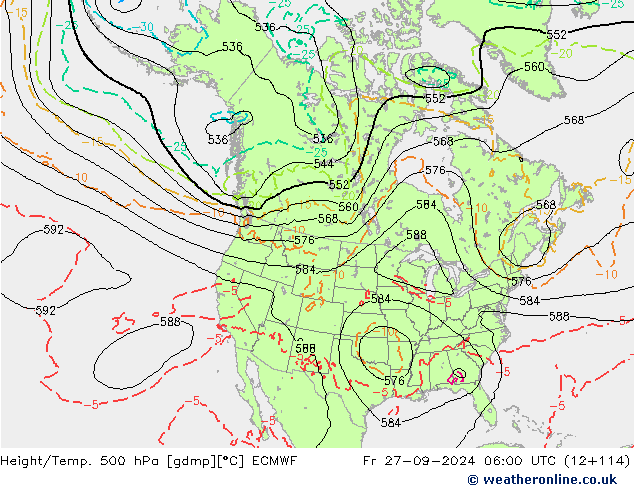 Z500/Regen(+SLP)/Z850 ECMWF vr 27.09.2024 06 UTC