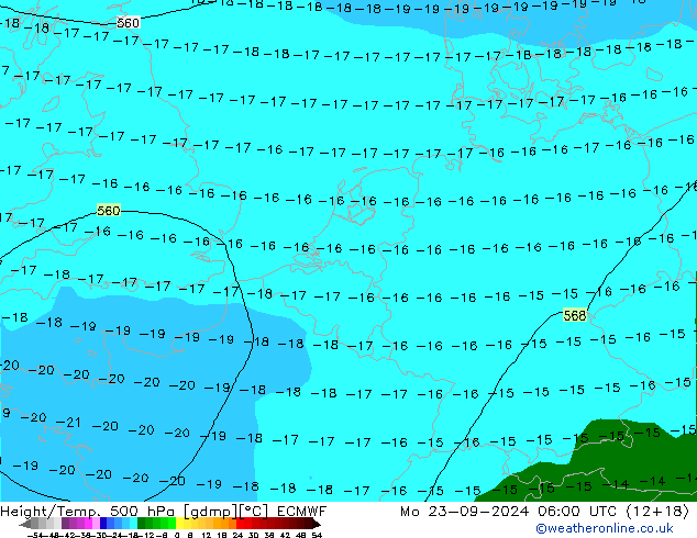 Z500/Rain (+SLP)/Z850 ECMWF lun 23.09.2024 06 UTC