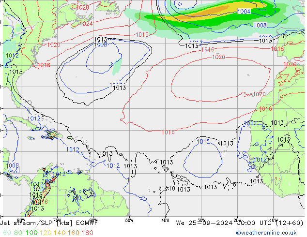 Polarjet/Bodendruck ECMWF Mi 25.09.2024 00 UTC