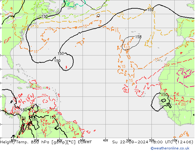 Z500/Rain (+SLP)/Z850 ECMWF So 22.09.2024 18 UTC