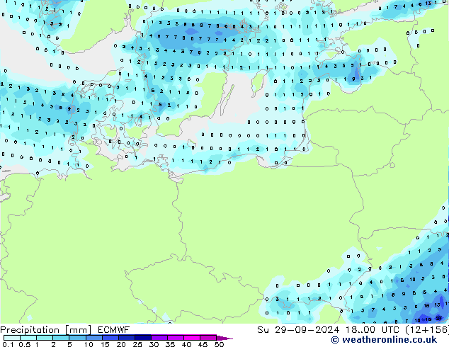 Precipitación ECMWF dom 29.09.2024 00 UTC