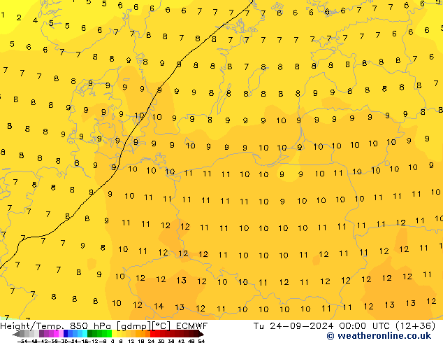 Z500/Rain (+SLP)/Z850 ECMWF mar 24.09.2024 00 UTC