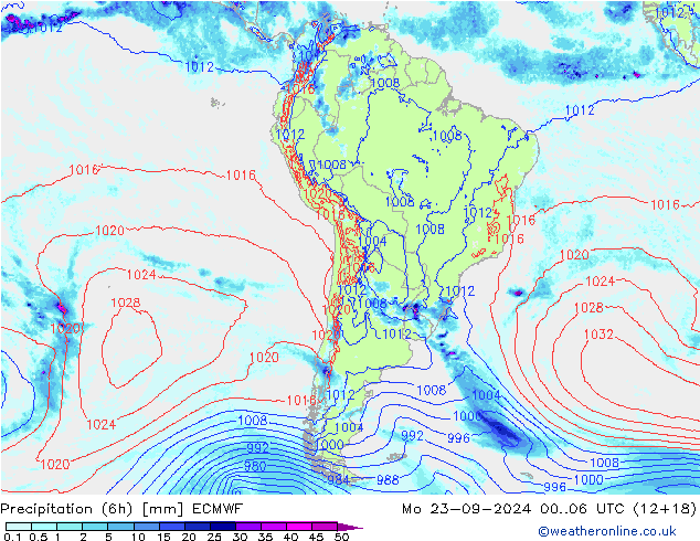 Z500/Rain (+SLP)/Z850 ECMWF Mo 23.09.2024 06 UTC