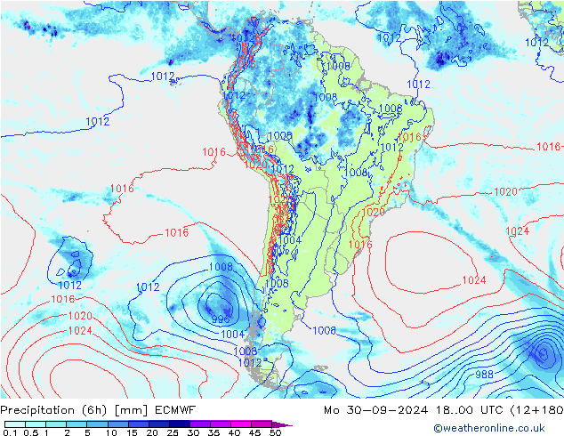 Z500/Regen(+SLP)/Z850 ECMWF ma 30.09.2024 00 UTC