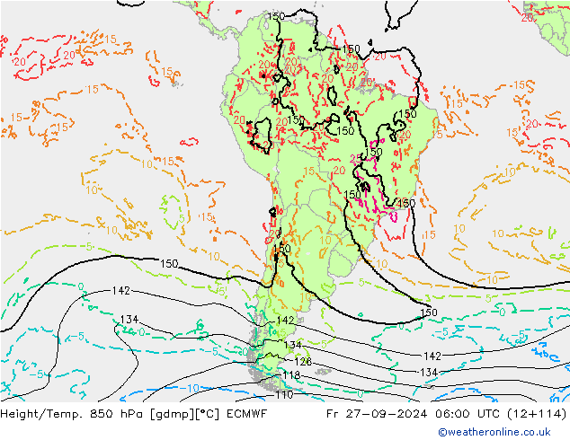 Z500/Regen(+SLP)/Z850 ECMWF vr 27.09.2024 06 UTC