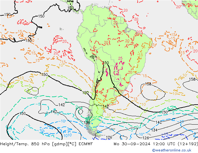 Z500/Rain (+SLP)/Z850 ECMWF Seg 30.09.2024 12 UTC