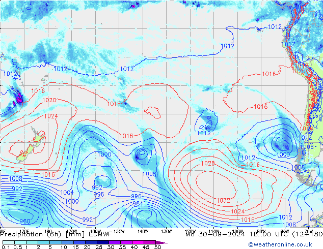 Z500/Rain (+SLP)/Z850 ECMWF Mo 30.09.2024 00 UTC