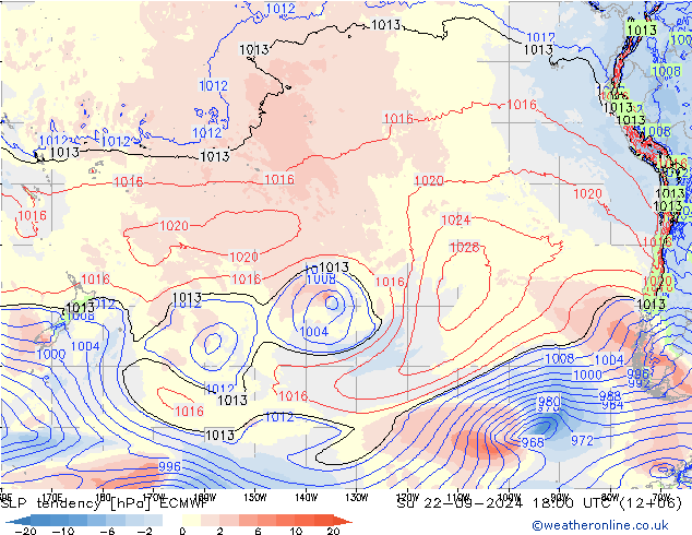 Y. Basıncı eğilimi ECMWF Paz 22.09.2024 18 UTC