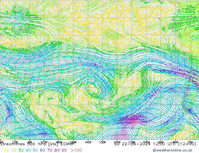  500 hPa ECMWF  22.09.2024 12 UTC