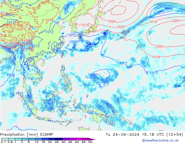 Yağış ECMWF Sa 24.09.2024 18 UTC