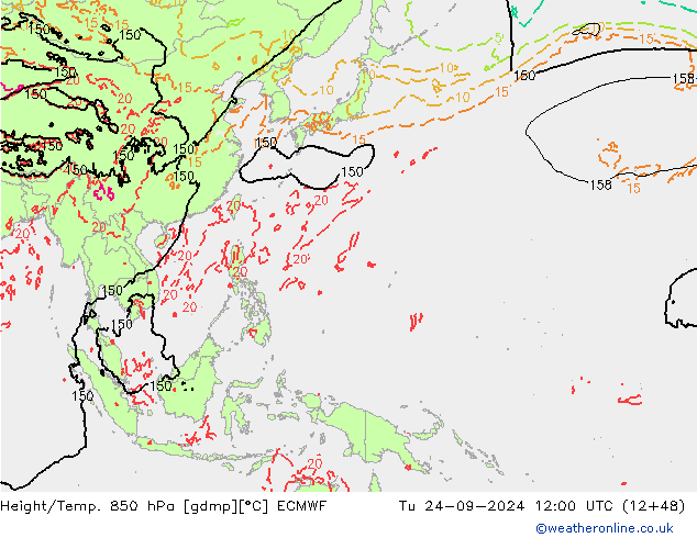 Z500/Rain (+SLP)/Z850 ECMWF mar 24.09.2024 12 UTC