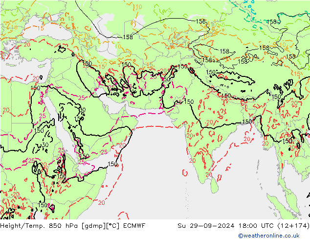 Z500/Rain (+SLP)/Z850 ECMWF dom 29.09.2024 18 UTC