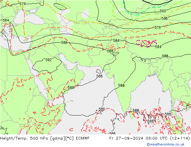 Z500/Rain (+SLP)/Z850 ECMWF  27.09.2024 06 UTC