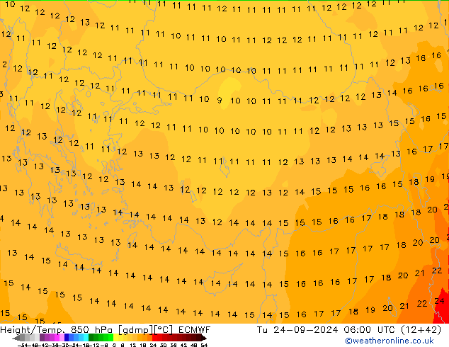 Z500/Yağmur (+YB)/Z850 ECMWF Sa 24.09.2024 06 UTC