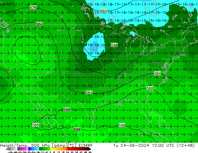 Z500/Rain (+SLP)/Z850 ECMWF Ter 24.09.2024 12 UTC