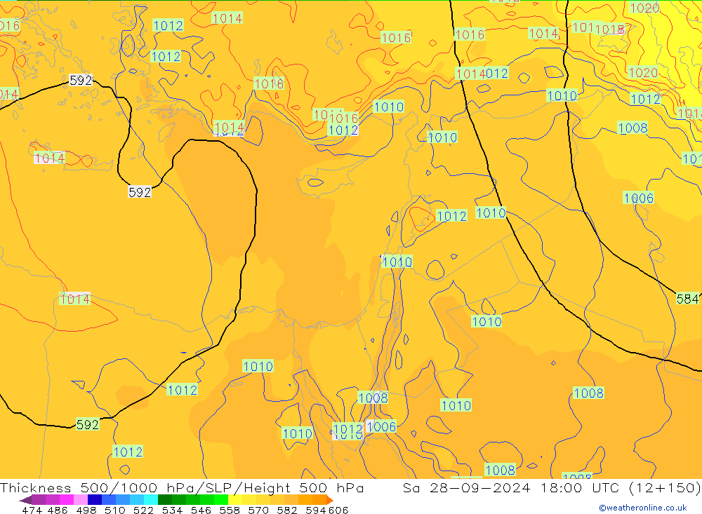 500-1000 hPa Kalınlığı ECMWF Cts 28.09.2024 18 UTC