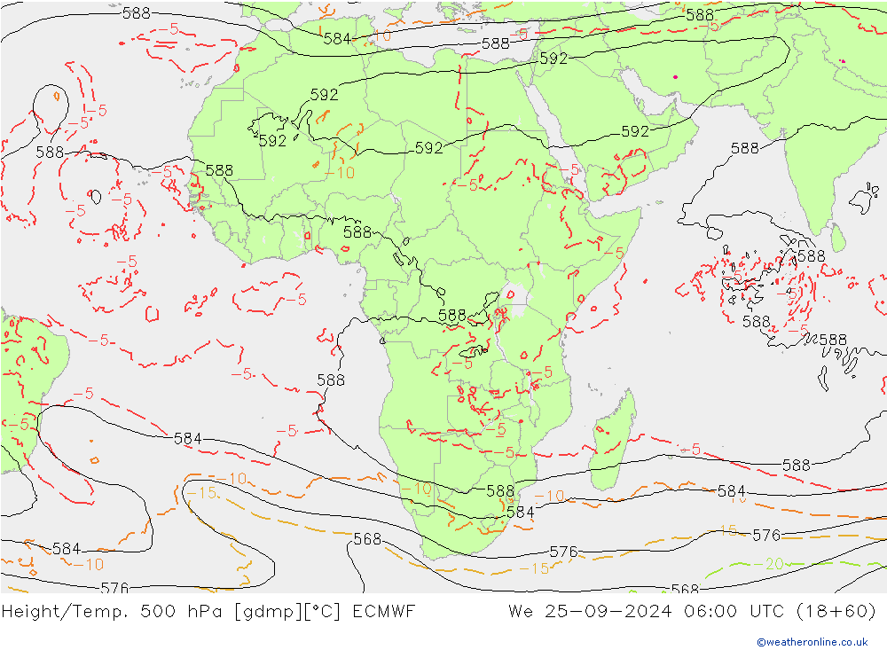 Z500/Rain (+SLP)/Z850 ECMWF We 25.09.2024 06 UTC