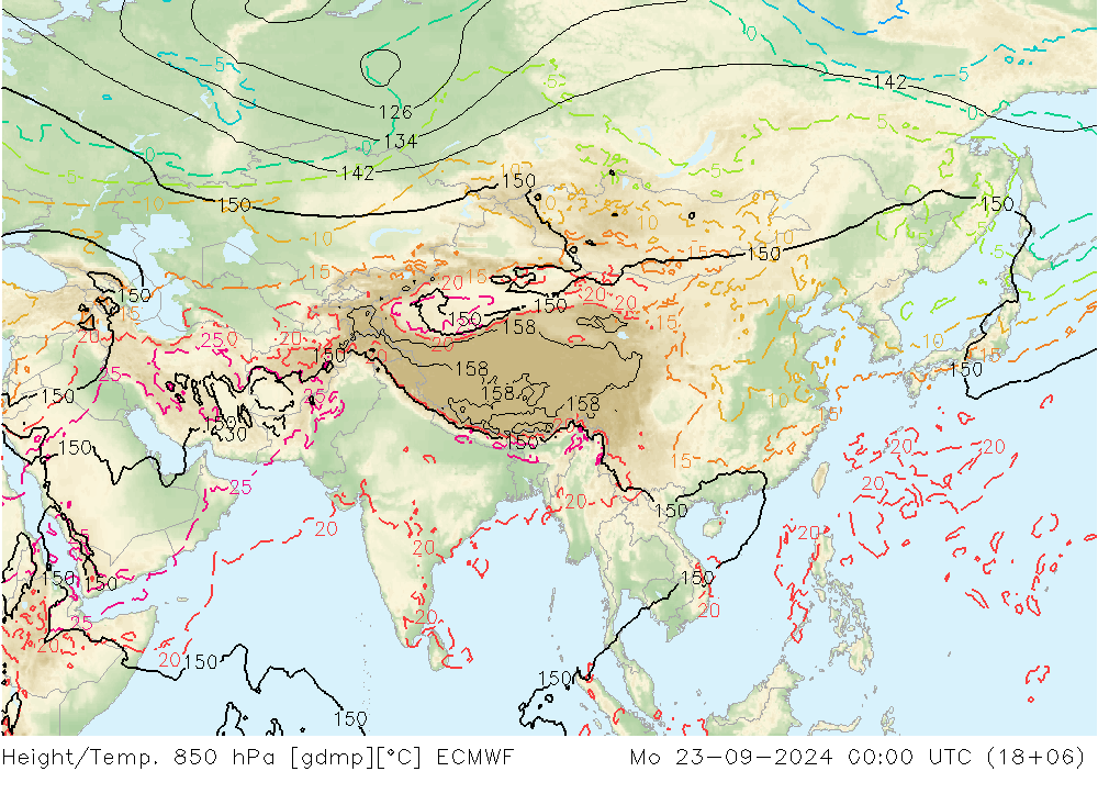 Z500/Rain (+SLP)/Z850 ECMWF Seg 23.09.2024 00 UTC