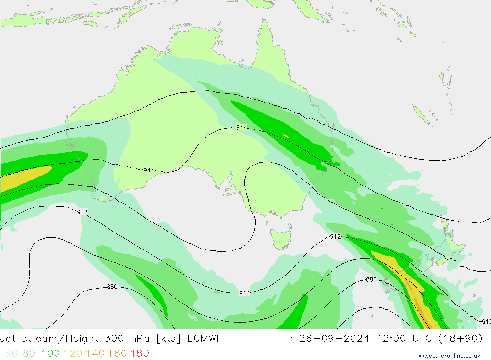 Straalstroom ECMWF do 26.09.2024 12 UTC