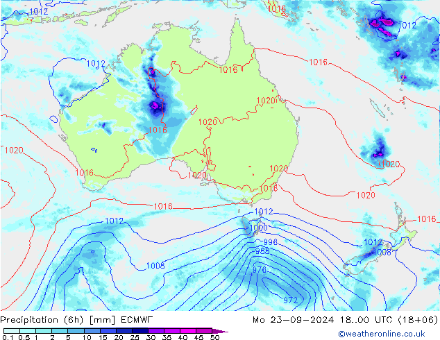 Z500/Rain (+SLP)/Z850 ECMWF lun 23.09.2024 00 UTC