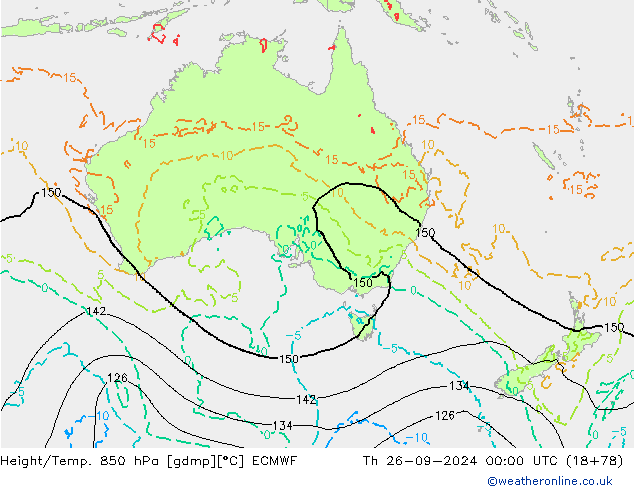 Z500/Rain (+SLP)/Z850 ECMWF Qui 26.09.2024 00 UTC