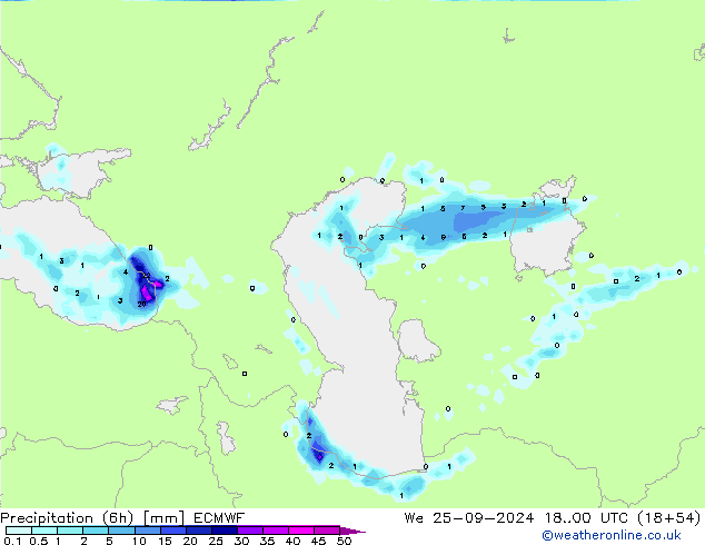 Z500/Regen(+SLP)/Z850 ECMWF wo 25.09.2024 00 UTC