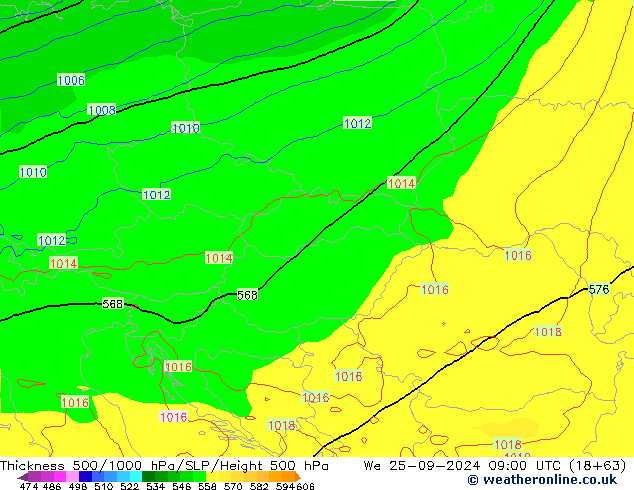 Thck 500-1000hPa ECMWF We 25.09.2024 09 UTC