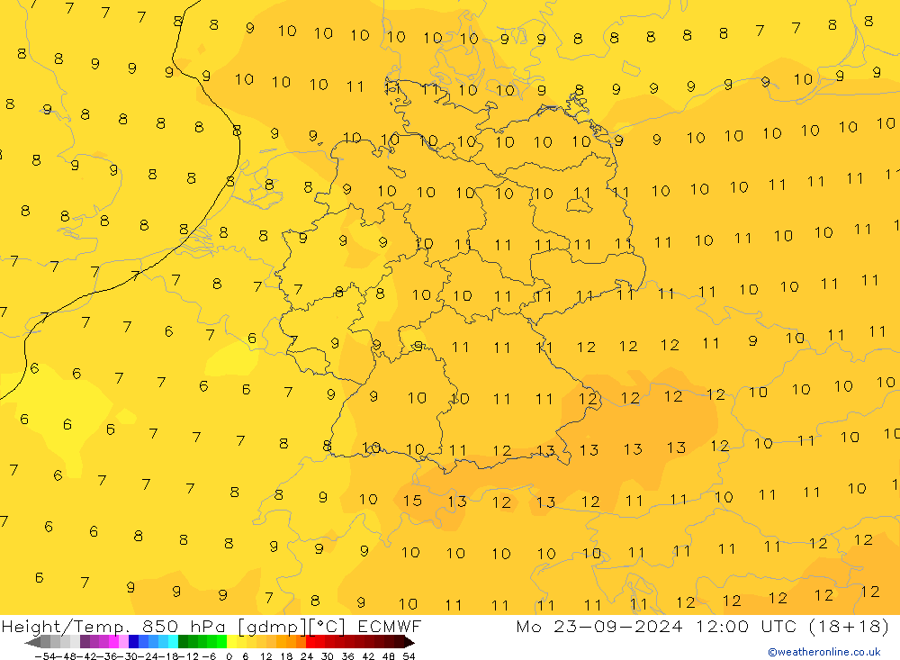 Z500/Rain (+SLP)/Z850 ECMWF lun 23.09.2024 12 UTC