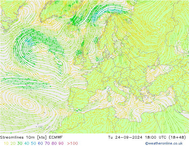  10m ECMWF  24.09.2024 18 UTC