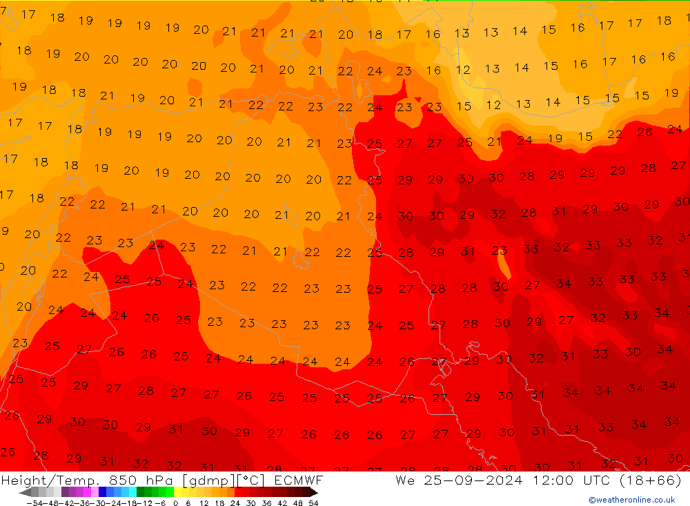 Z500/Regen(+SLP)/Z850 ECMWF wo 25.09.2024 12 UTC