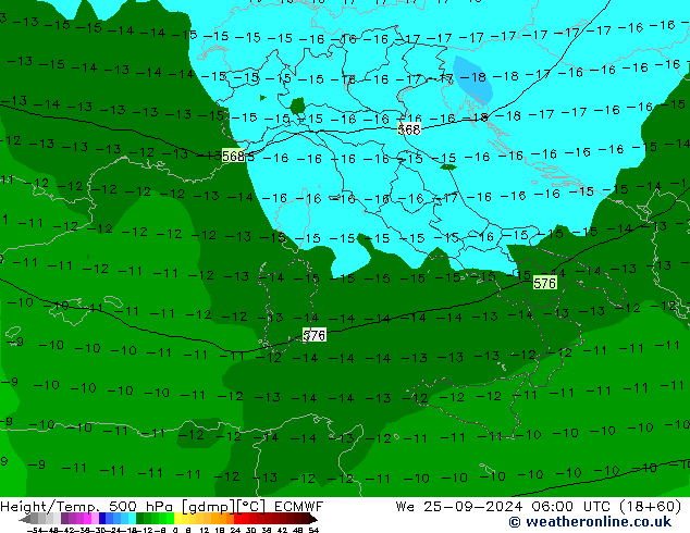 Z500/Rain (+SLP)/Z850 ECMWF St 25.09.2024 06 UTC