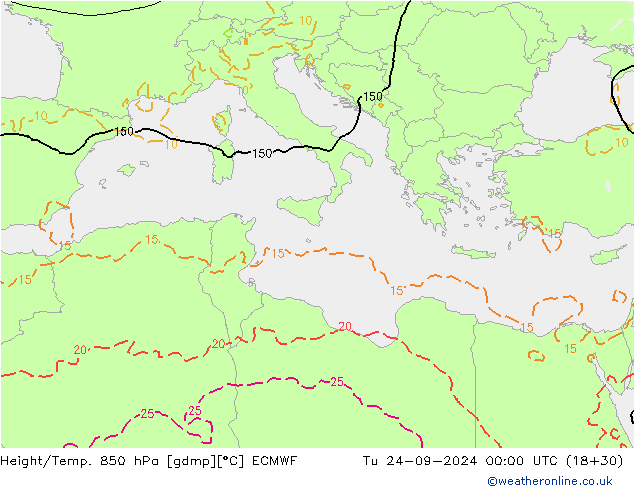 Z500/Rain (+SLP)/Z850 ECMWF mar 24.09.2024 00 UTC