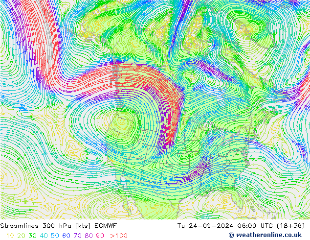  300 hPa ECMWF  24.09.2024 06 UTC